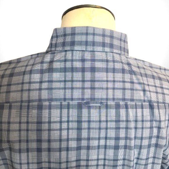 BOSS Hugo Boss Slim Fit Button-Down Shirt – Men’s XL – Blue Plaid – Two Chest Po - Picture 7 of 13